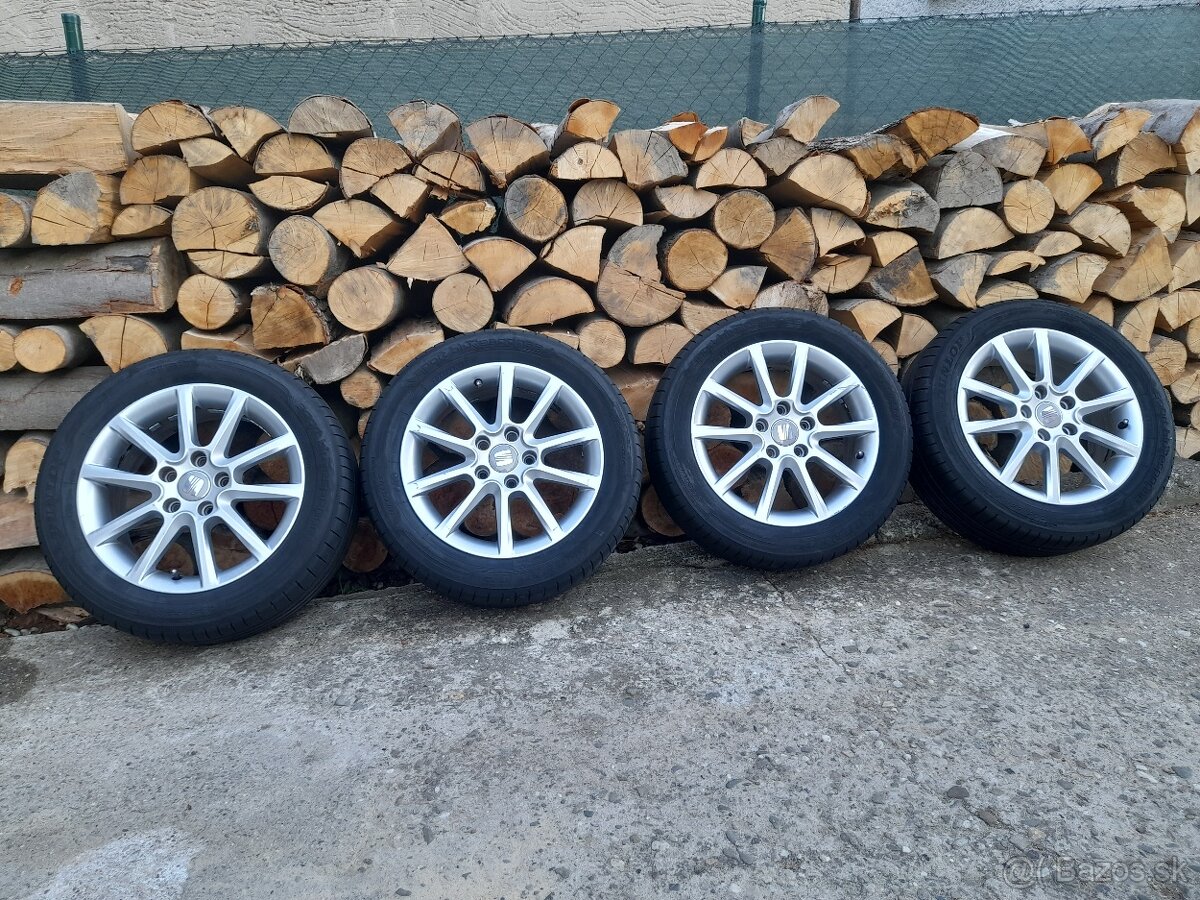 Hliníkové disky Seat 5x112 R16 + letné pneu