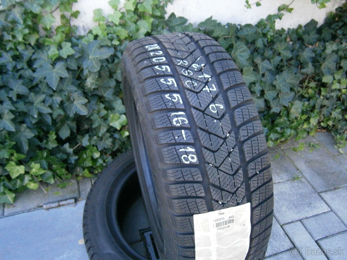 Predám 2x zimné pneu Pirelli RSC 205/55 R16 91HXL