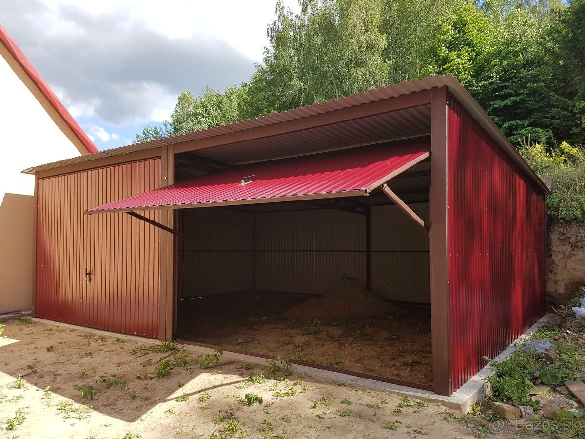 PLECHOVÁ GARÁŽ 6 X 6m - AKRYLOVY - VIŠEŇ