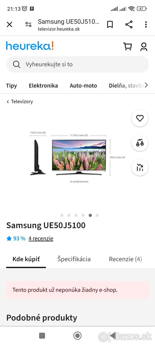 Predám tv Samsung minimálne používaný