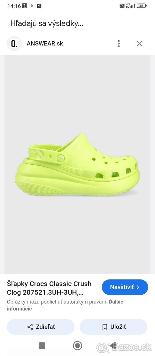 Crocs platformy neon