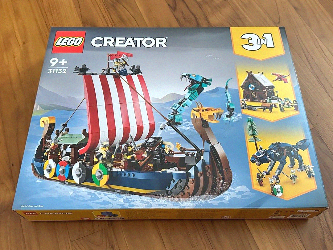 LEGO CREATOR 3 IN 1 - 31132 -  VIKING SHIP AND MIDG. SERPENT