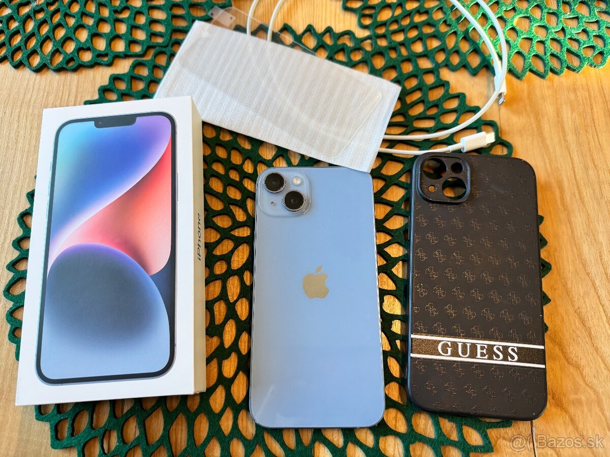 iPhone 14 Plus Blue 128GB + 7 obalov, ochranné sklo, kabel