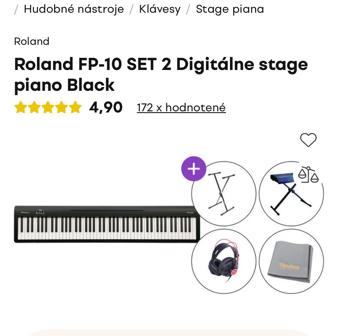 Roland FP-10 set 2 digitálne stage piano