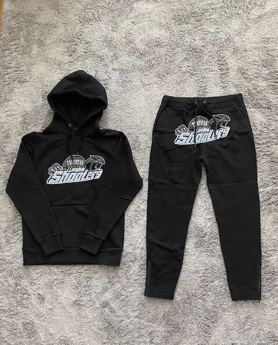 Trapstar Shooters Tracksuit - Black/Ice Blue