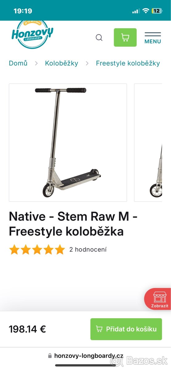 Native -stem raw freestyle kolobežka