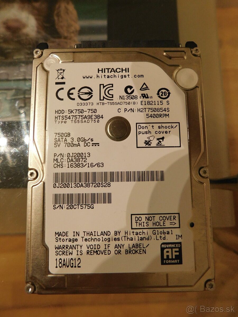 HITACHI HDD 5K750-750GB / HTS547575A9E384 - 750GB