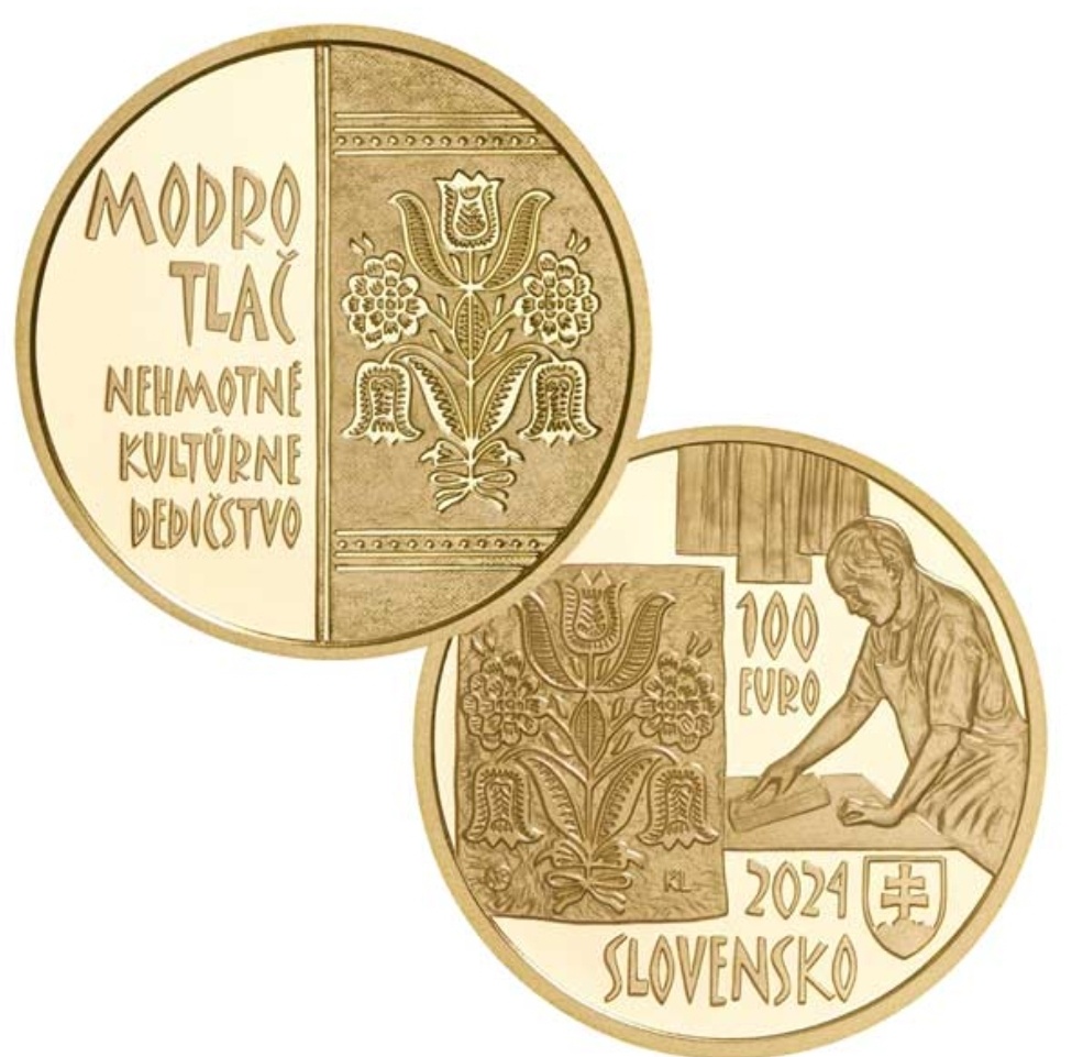 100 eur Slovensko 2024 - Modrotlač

