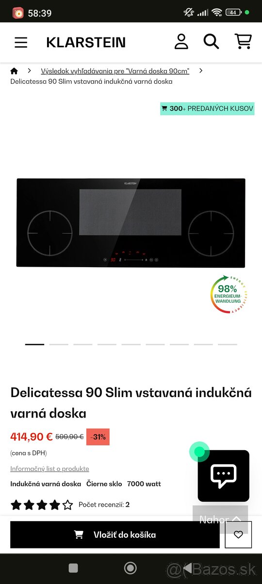 Delicatessa 90 Slim vstavaná indukčná varná doska