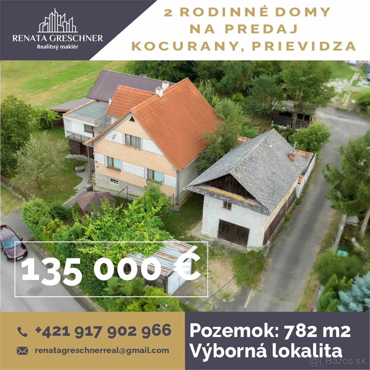 2 RODINNÉ DOMY NA PREDAJ, KOCURANY, PRIEVIDZA