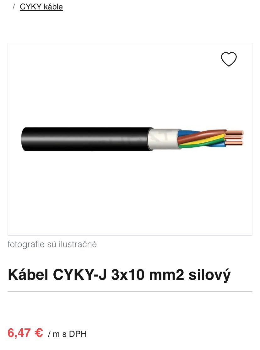 Cyky káble 3x10mm silový