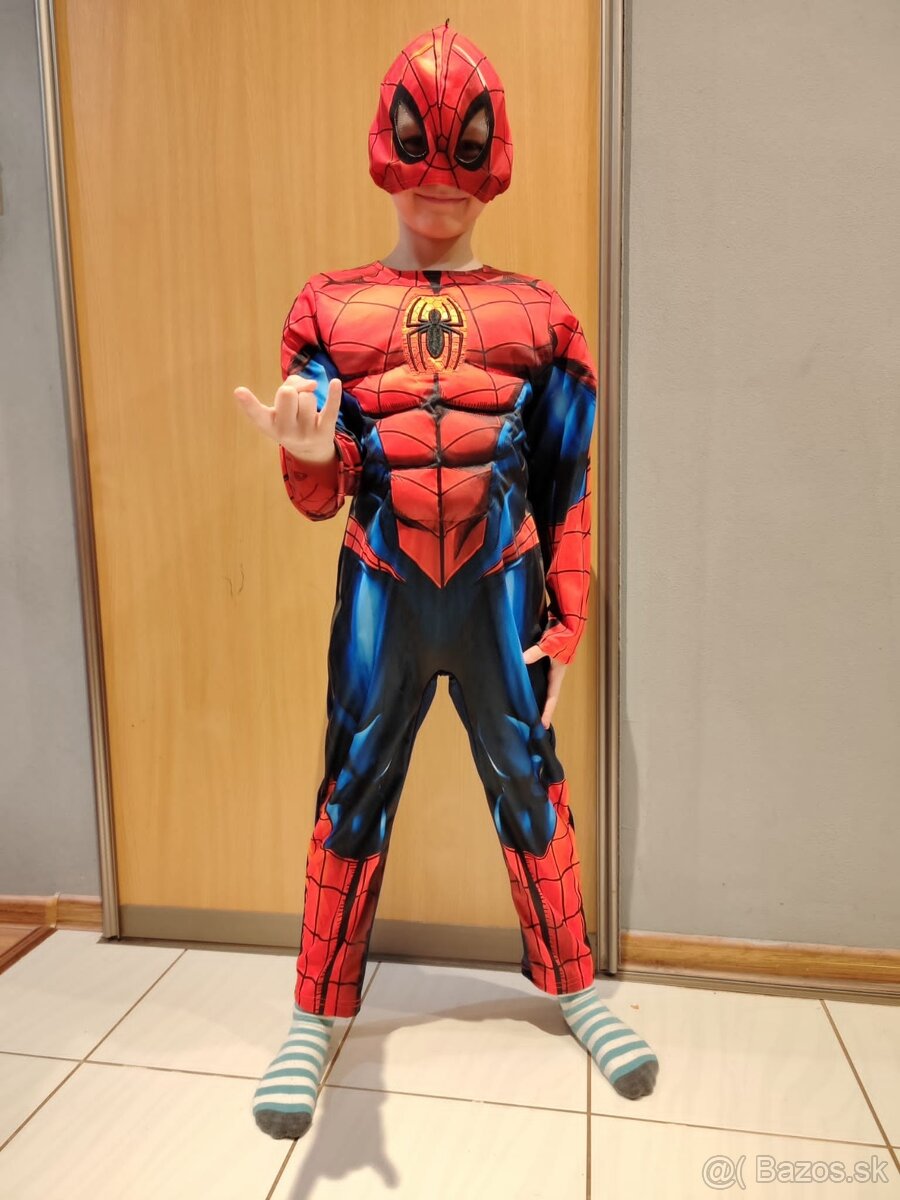 Spiderman detský kostým so svalmi ( Maska)