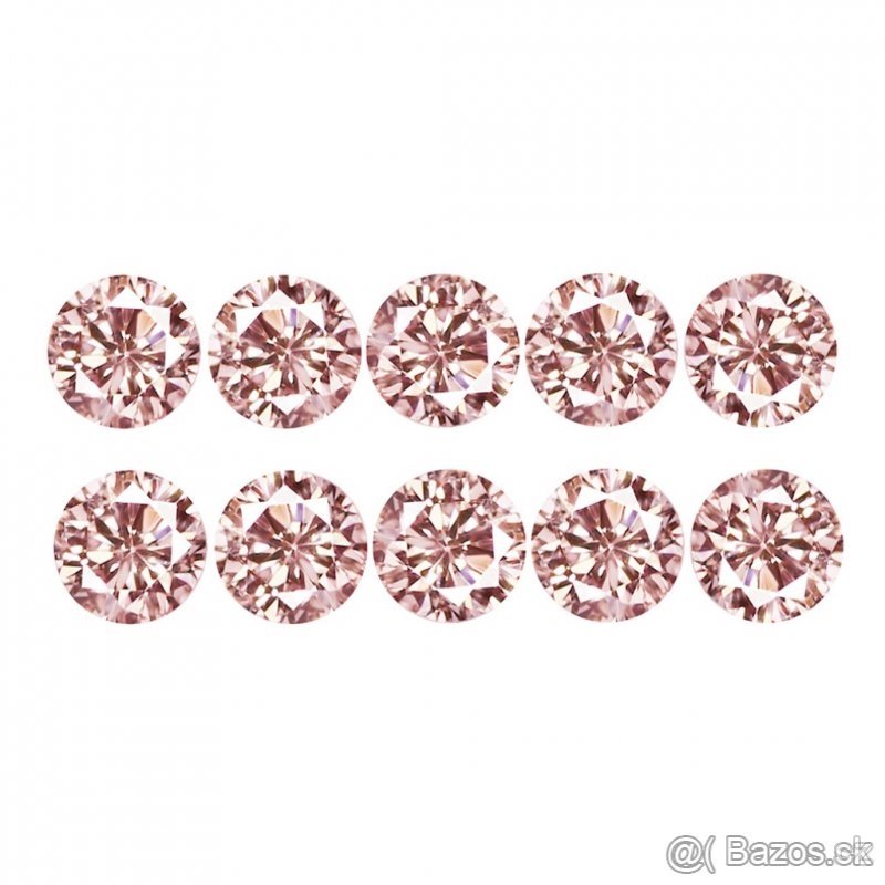 Ružove prirodne diamanty od 0,15 ct 10 ks, Argyle