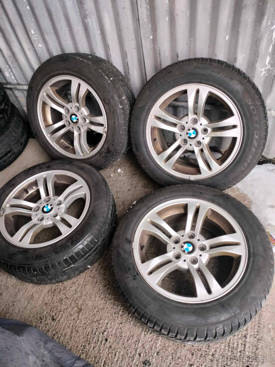 Zimné 4ks alu disky orig. BMW 5x120 R17 235/55 R17 6-7mm