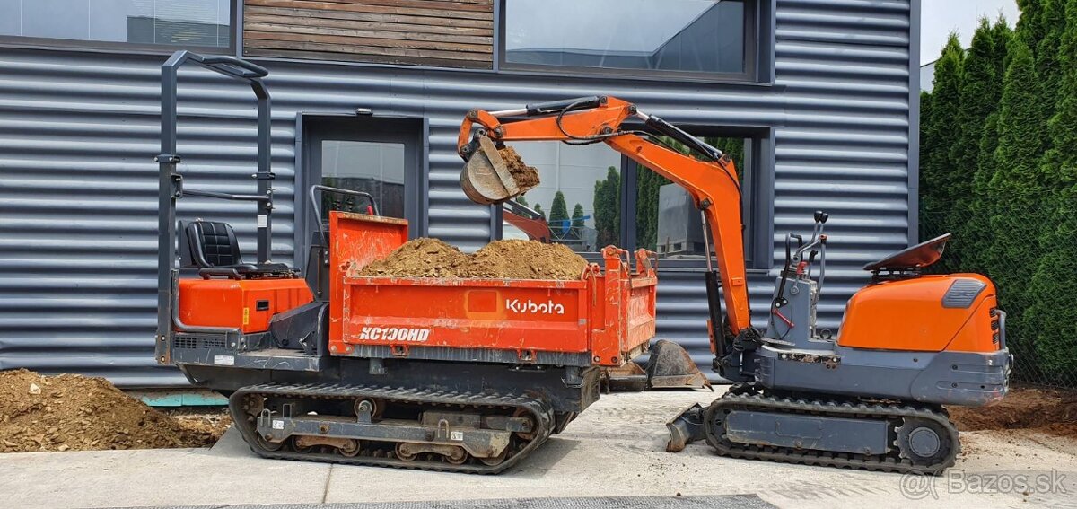 Kubota KC 100 HDPásový Dempr,dampr,dumper Třístranný sklápěč