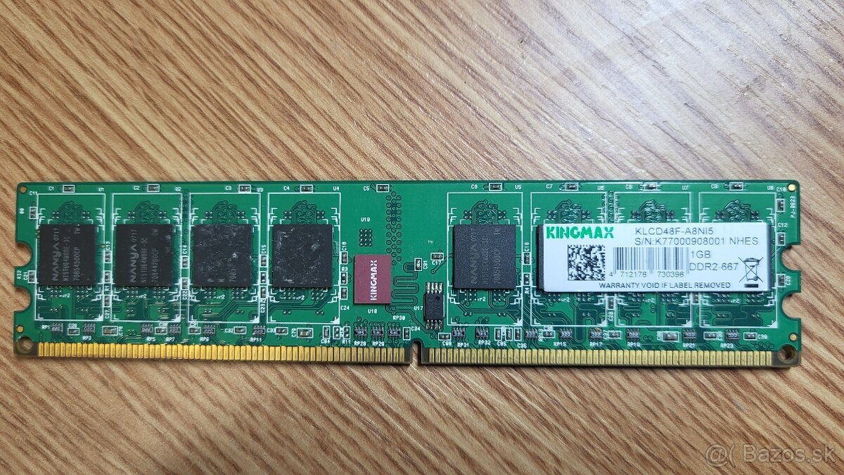 RAM Kingmax 1GB DDR2 667MHz CL5, KLCD48F-A8NIA5