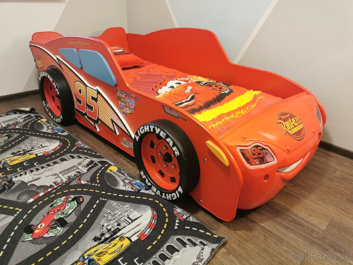 Detská posteľ auto McQUEEN 90 x 180 cm