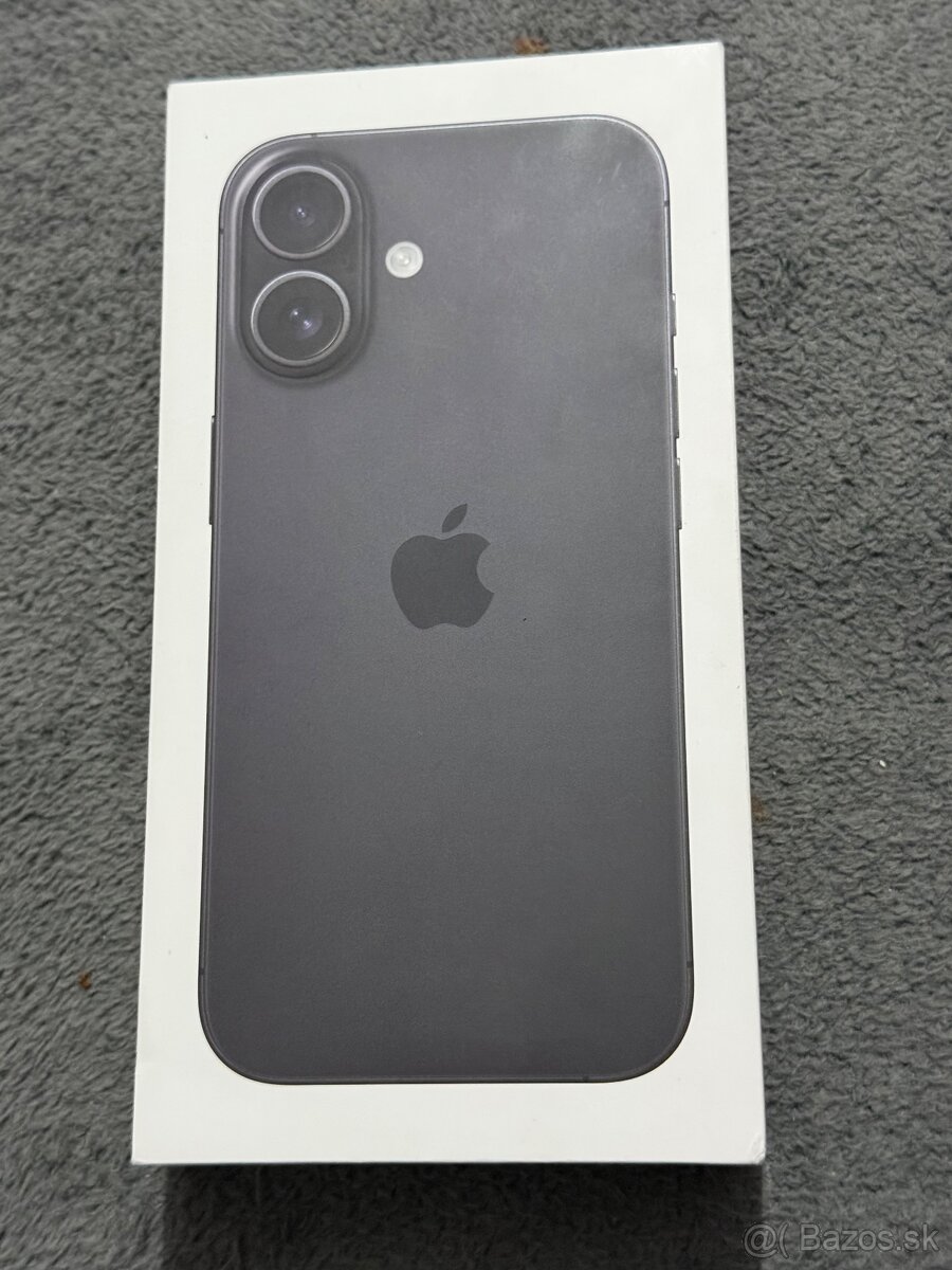 Predám Apple iPhone 16 256GB Black Nový Zabalený nepoužívaný