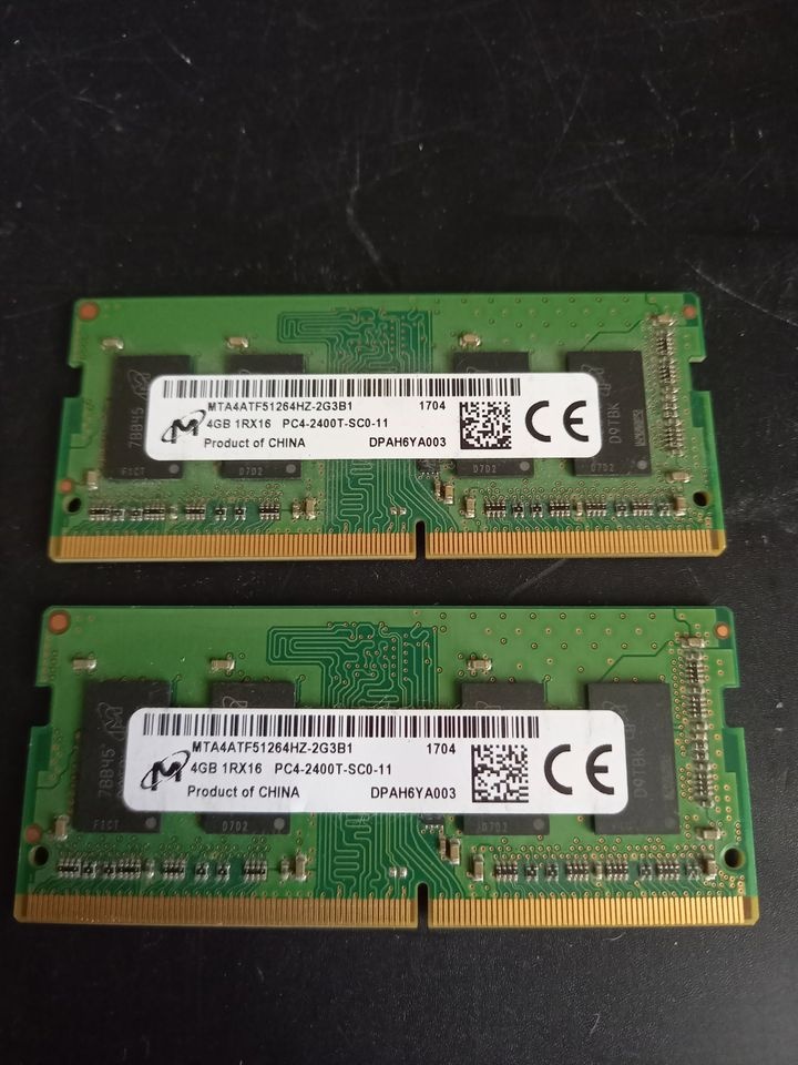 8GB RAM (2x 4GB) DDR4 SO-DIMM Micron 2400MHz