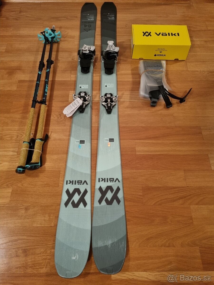 Novy skialp set Volkl Rise 84 teal + viazanie + pasy