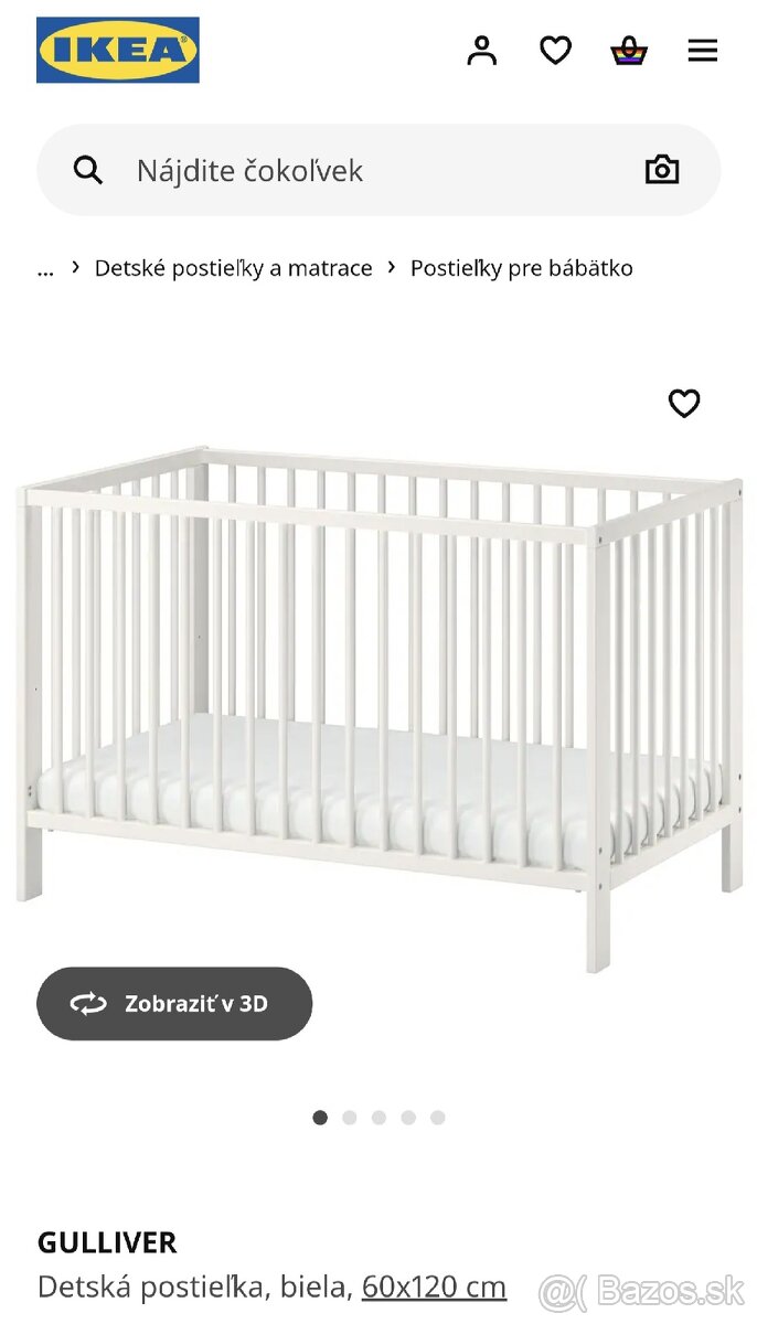 Predám detskú postieľku IKEA GULLIVER