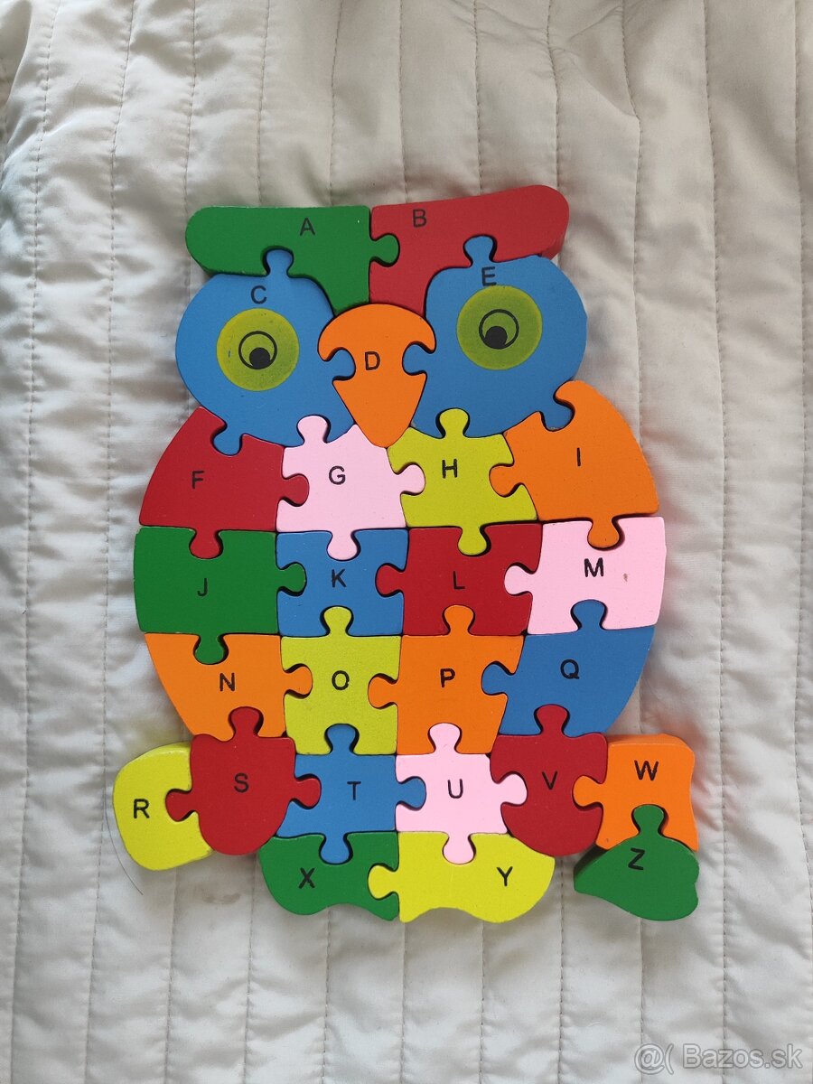 Dreveny puzzle Sova