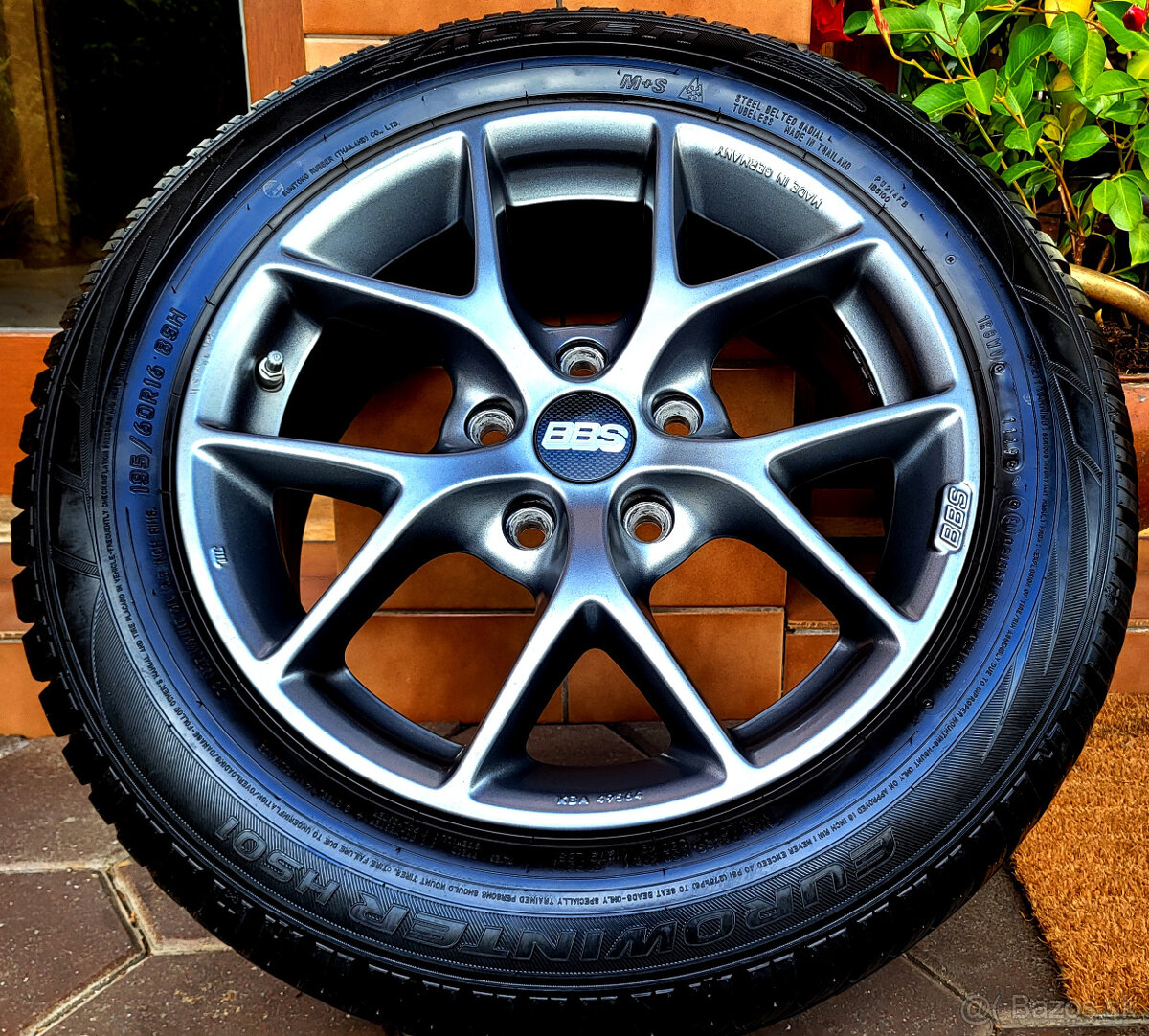 zimné alu R16 5x112, pneu FALKEN 195/60, Mini + BMW, TOP