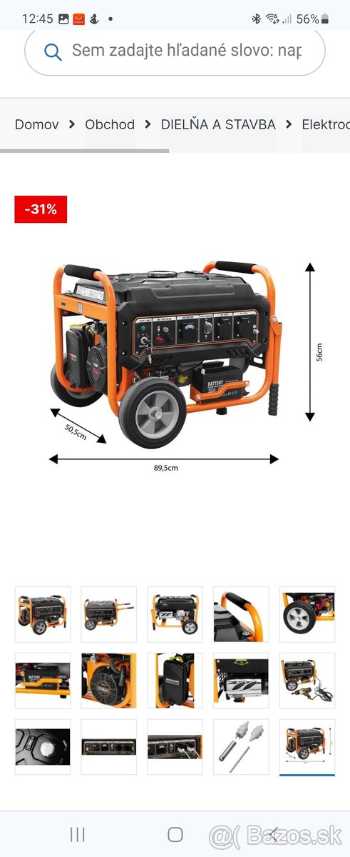 Elektrocentrála 2800W-3000W NEO 04-730 Čisto nová zabalená