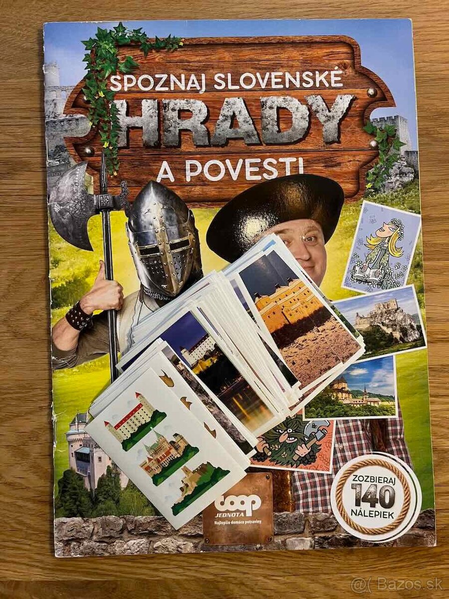 Nalepky Coop Jednota Spoznajte slovenske Hrady a Povesti