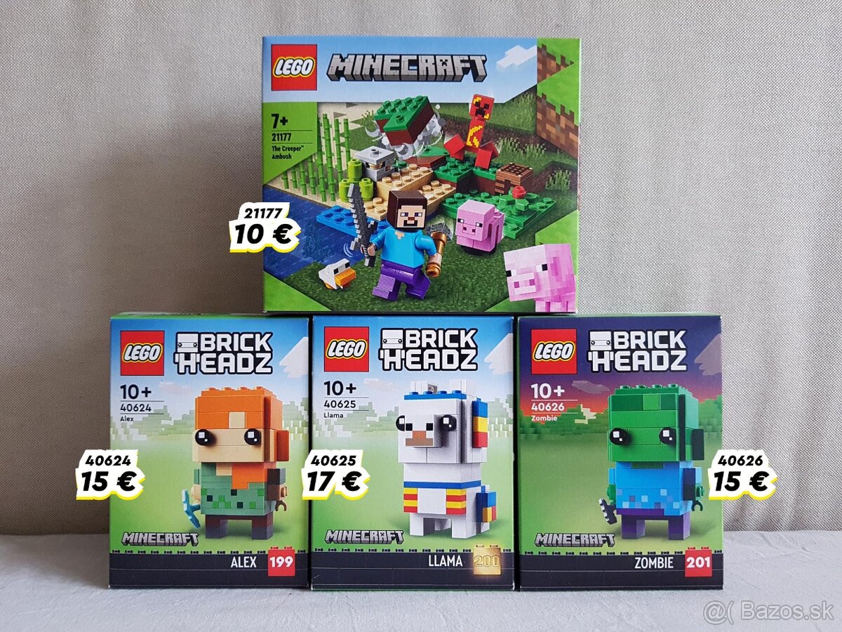 Nové zapečatené sety LEGO Minecraft