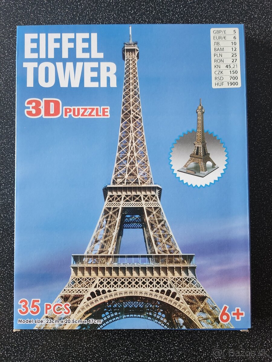 3D puzzle Eifelová veža