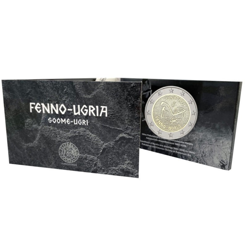 Estónsko - pamätné euromince - coin card