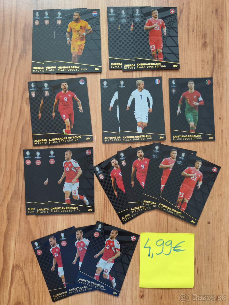 Euro 2024 Futbalové kartičky Match Attax- Black Edge Edition