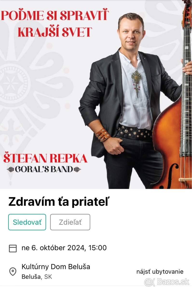 Vstupenky Stefan Repka Goral Bands