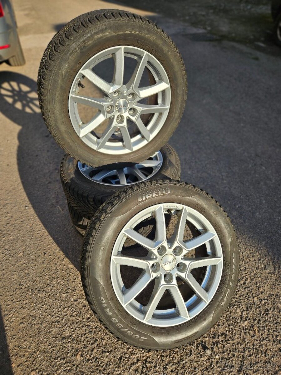 R16" zimní 5x112 6,5jx16 et46 pneu 205/55 r16 70%