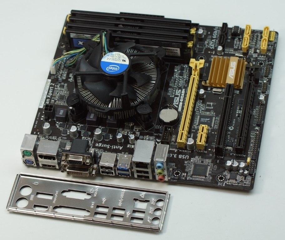 ASUS B85M-E + i5-4670 + 16GB DDR3 + Intel Cooler