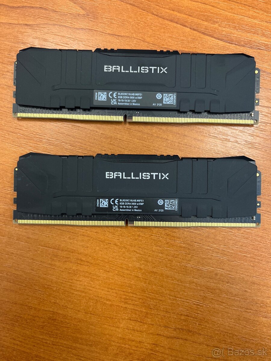 2 x 8 GB Ballistix DDR4 3600