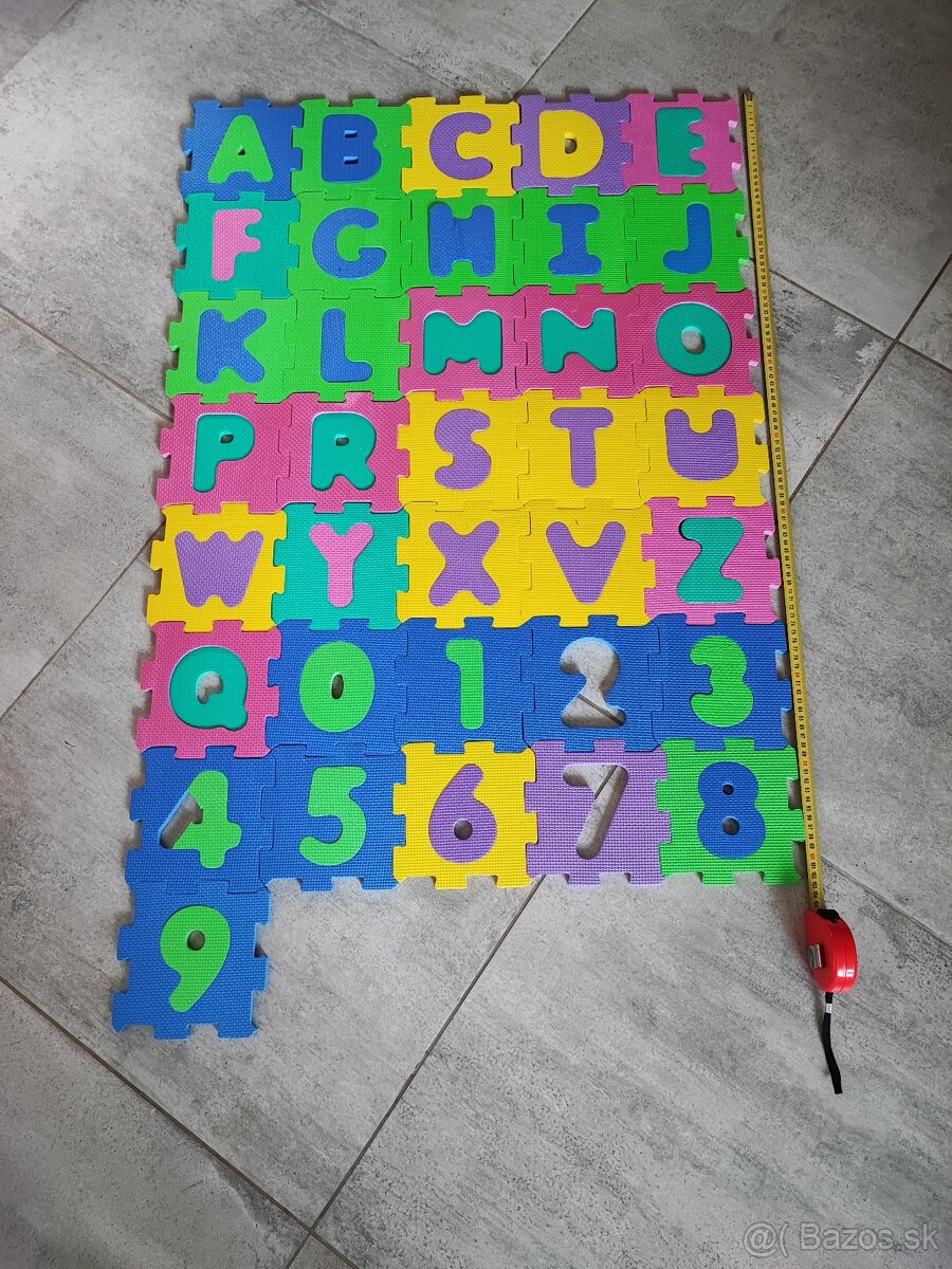 Penové puzzle písmená a čísla