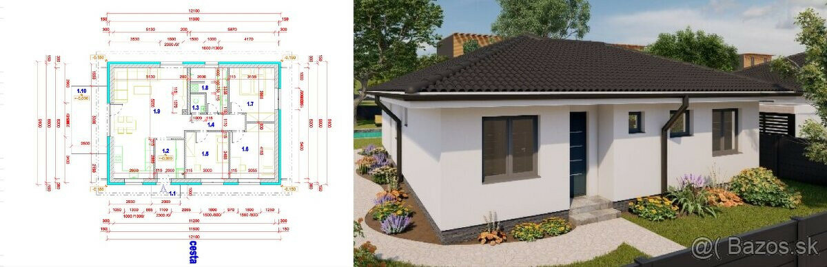 4 Izbová novostavba Rodinného domu Malý Lapaš