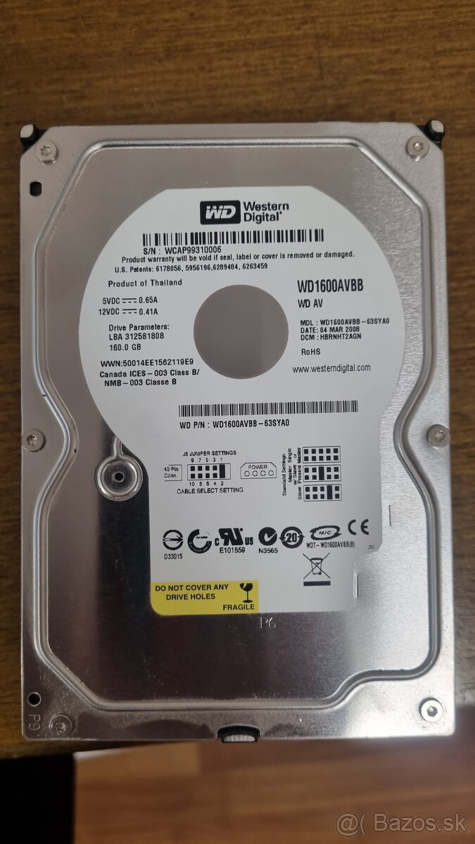Pevný disk WD WD1600AVBB