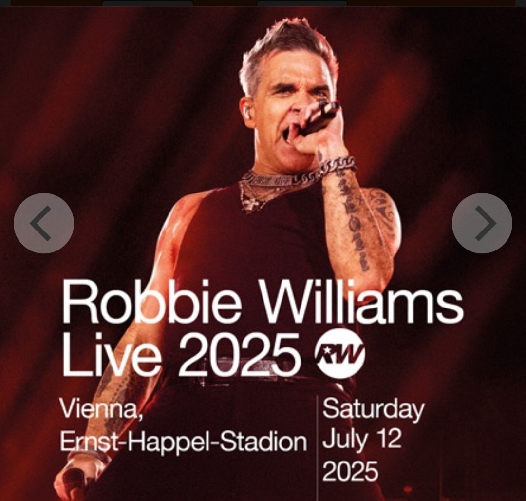 Robbie Williams Viedeň 12.07.25 - 2 kusy sedenie