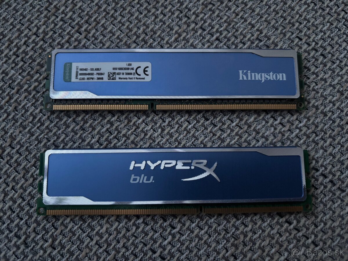 2x 4GB 1600MHz Kingston HyperX