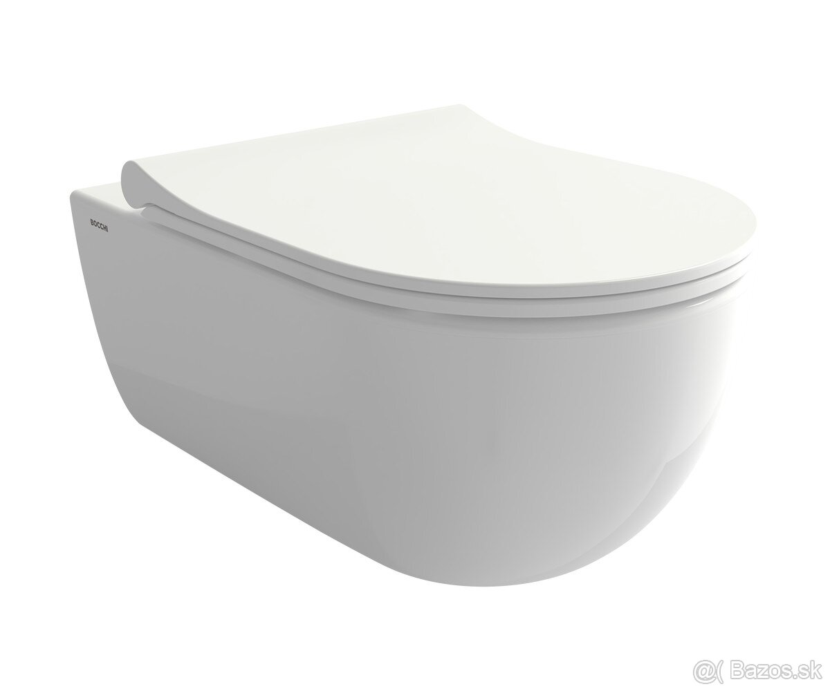 BOCCHI V-Tondo - WC závesné 545x360 mm, Rimless + slim sedát