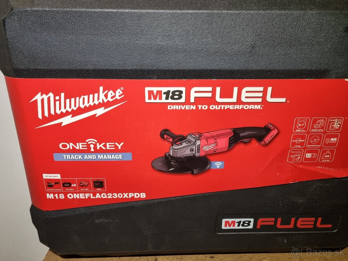 Milwaukee M18 ONEFLAG230XPDB-0Cveľká uhlová brúska