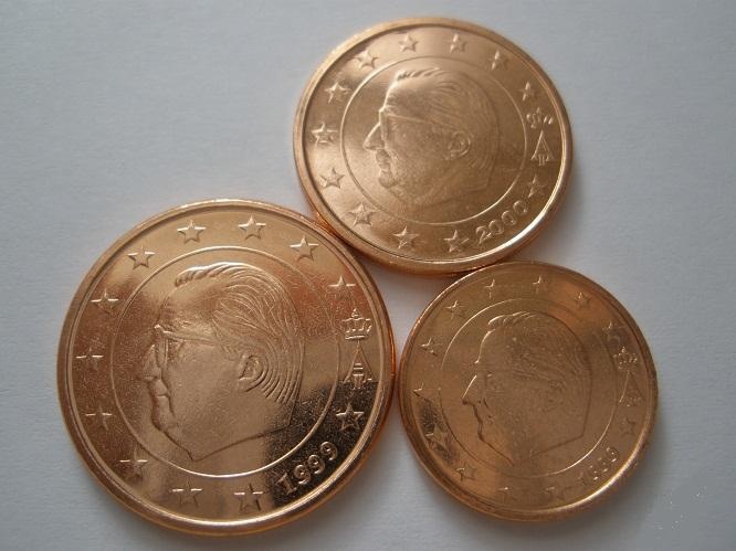 1,2,5 eurocenty ,euromince,euro,€ centy - UNC.