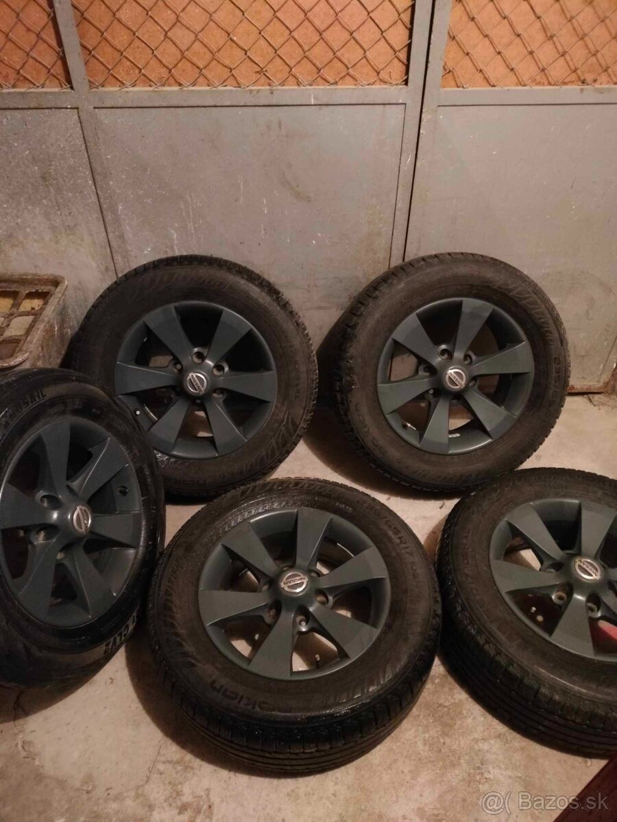 5ks alu disky orig. Nissan 6x139,7 r17 letné 6mm 235/65 r17