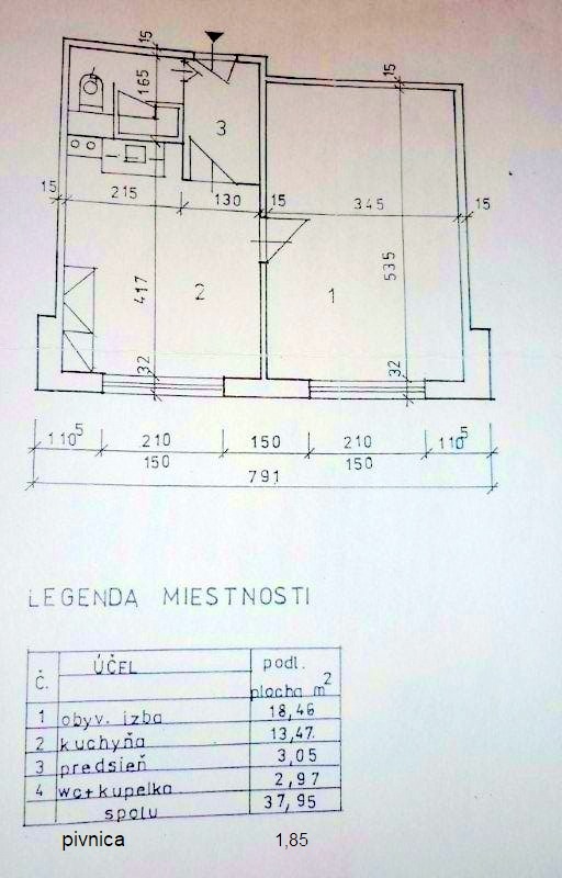 1-izbový byt na Kamencoch