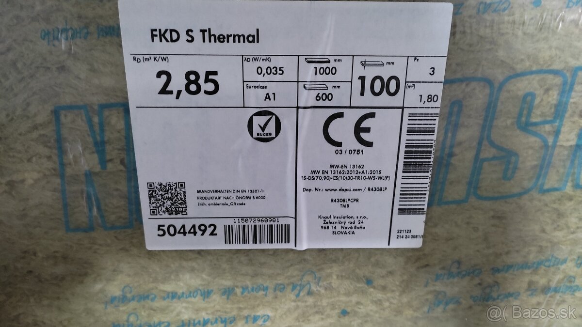 Knauf Thermal 100 fasádna vata