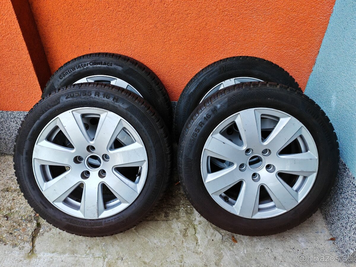 org. Alu disky 5x112 R16 s pneu 205/55 R16