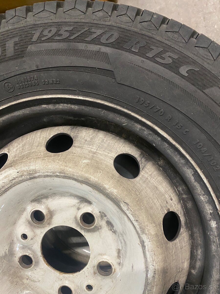 Predám kolesa na dodavku 195/70 r15c - Letné